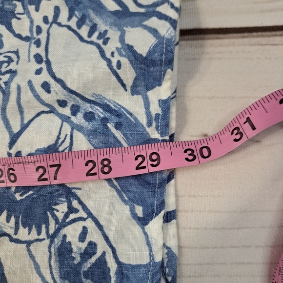 JM Collection Blue and White Linen Skirt Size 18w - Picture 6 of 13